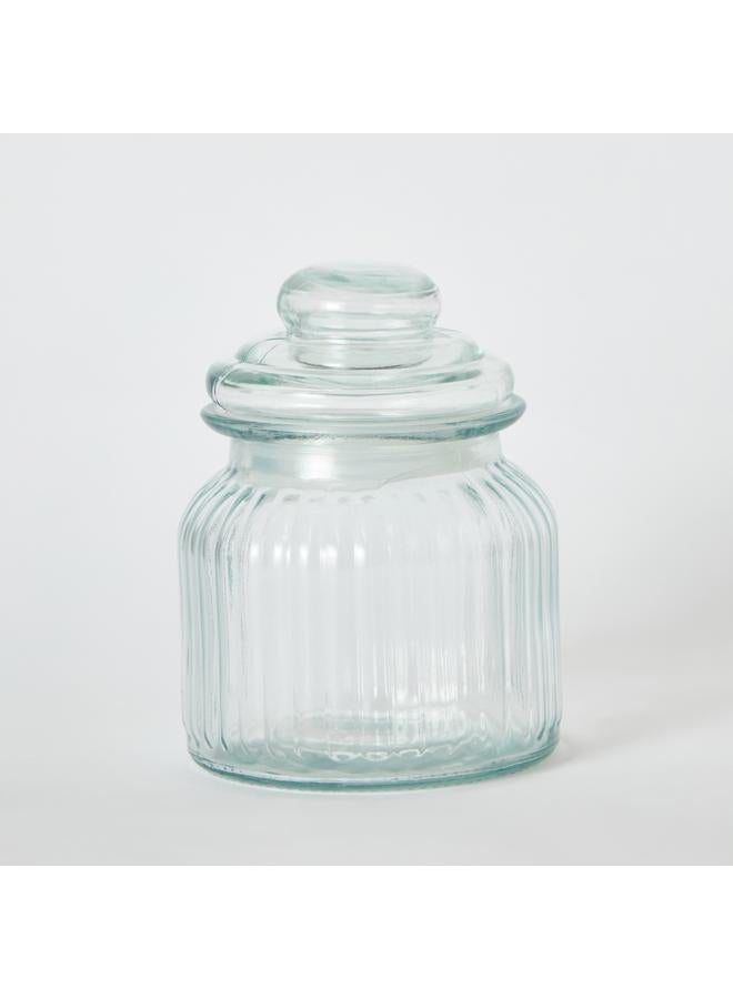 Essential Glass Ribbed Jar 500 Ml - Image 5