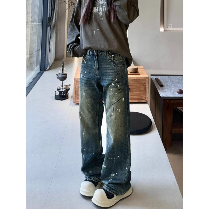 Unisex Classic Denim Jeans Loose Fit Daily Outdoor Wear - Image 5
