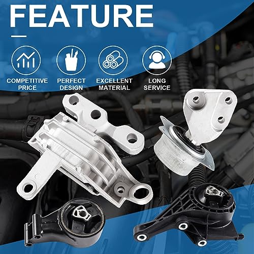 DOFOCH Engine Motor and Trans Mounts Compatible with Chevrolet Malibu 2013-2015 2.5L, Replace OE A5502 A5711 A5501, EM-3196 EM-4128 EM-3194, 13346302, Set of 4 - Image 5