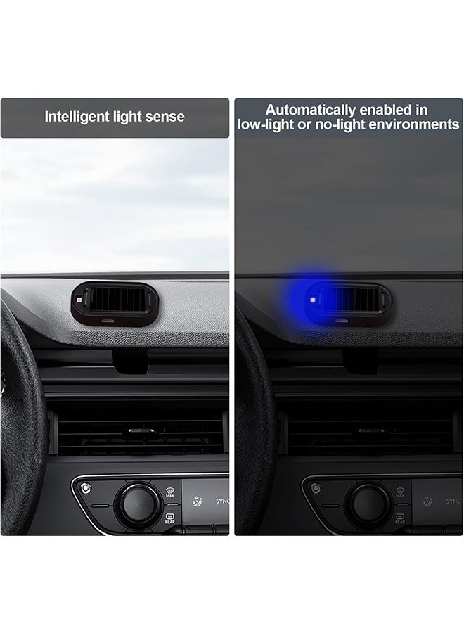 HAVEN 2PCS Car Solar Power Simulated Dummy Alarm, Anti-Theft LED Flashing Security Light Fake Lamp, Auto Warning Interior Safety Lights with USB Charger Port, Car Accessories for Most Cars - Image 5