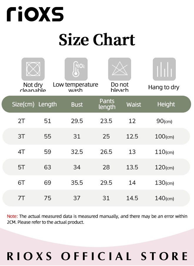RIOXS - Girls Stylish A-line Button Up Dress, Short Sleeve Comfortable Dress with Adorable Pattern, Wonderful Summer Dresses for Girls, Comfortable to Wear, Suitable for Daily Wear, Vacation and Other Occasions, Great Gift Choice for Girls - Image 1