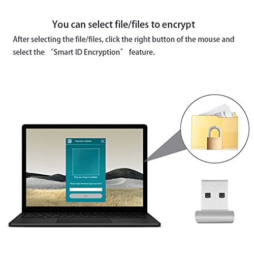 TNP Products قارئ بصمة الإصبع Nano USB من TNP لنظام Windows 10/11 Hello - مفتاح أمان بيومتري، جهاز استشعار، وحدة دونجل للوصول الفوري، تسجيل دخول بدون كلمة مرور، تسجيل الدخول، قفل، فتح الكمبيوتر المحمول والكمبيوتر الشخصي - Image 3
