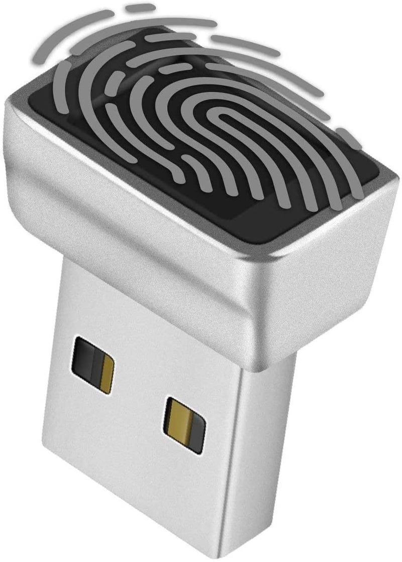 TNP Products قارئ بصمة الإصبع Nano USB من TNP لنظام Windows 10/11 Hello - مفتاح أمان بيومتري، جهاز استشعار، وحدة دونجل للوصول الفوري، تسجيل دخول بدون كلمة مرور، تسجيل الدخول، قفل، فتح الكمبيوتر المحمول والكمبيوتر الشخصي - Image 1