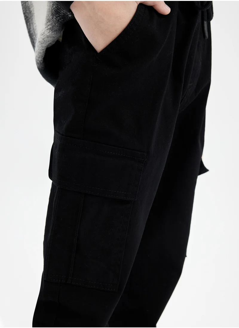 ديفاكتو Cargo Pants With Drawstring And Elastic Hem