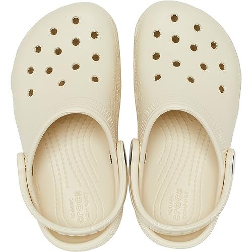 Crocs Kids Classic Clog (Toddler) - Clogs for Kids - Synthetic Upper - Ventilation Holes - Round Toe Bone 4 Toddler M - Image 4