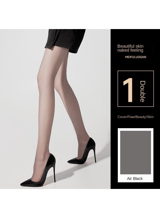 Anti-snag Durable Women's Autumn Thin Pantyhose Black Silk 0d Ultra-transparent Polka Dot Black Stockings