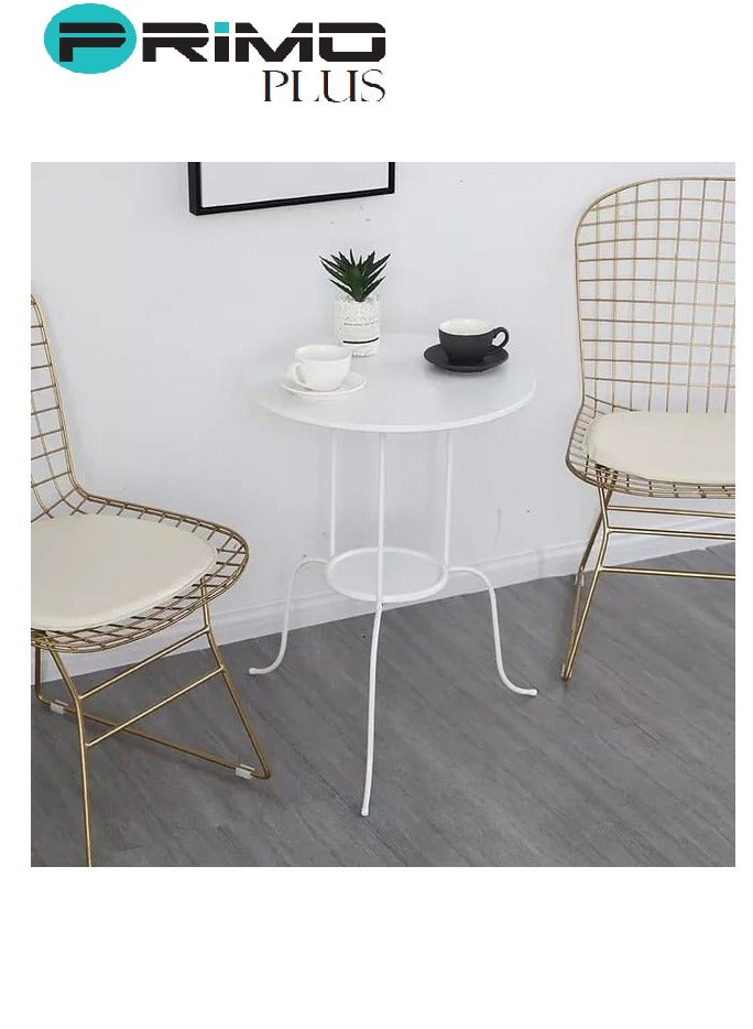 بريمو بلس طاولة جانبية مصنوعة من المعدن بلون أبيض أبيض 50X68سم - Image 2