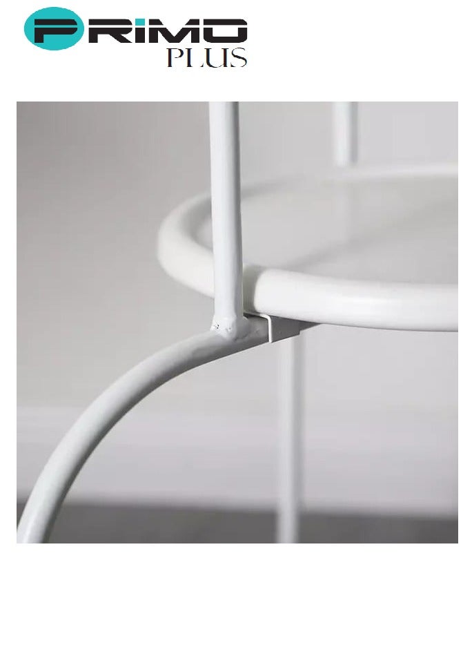 بريمو بلس طاولة جانبية مصنوعة من المعدن بلون أبيض أبيض 50X68سم - Image 5