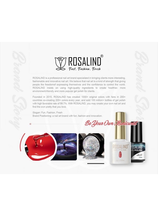 Rosalind طلاء أظافر جيل روساليند - جل لاينر للفن الشعبي مع مصباح LED وطلاء جيل قابل للإزالة - قلم جل للفن مع فرشاة رفيعة في زجاجة (LX18، 5 مل) - Image 5