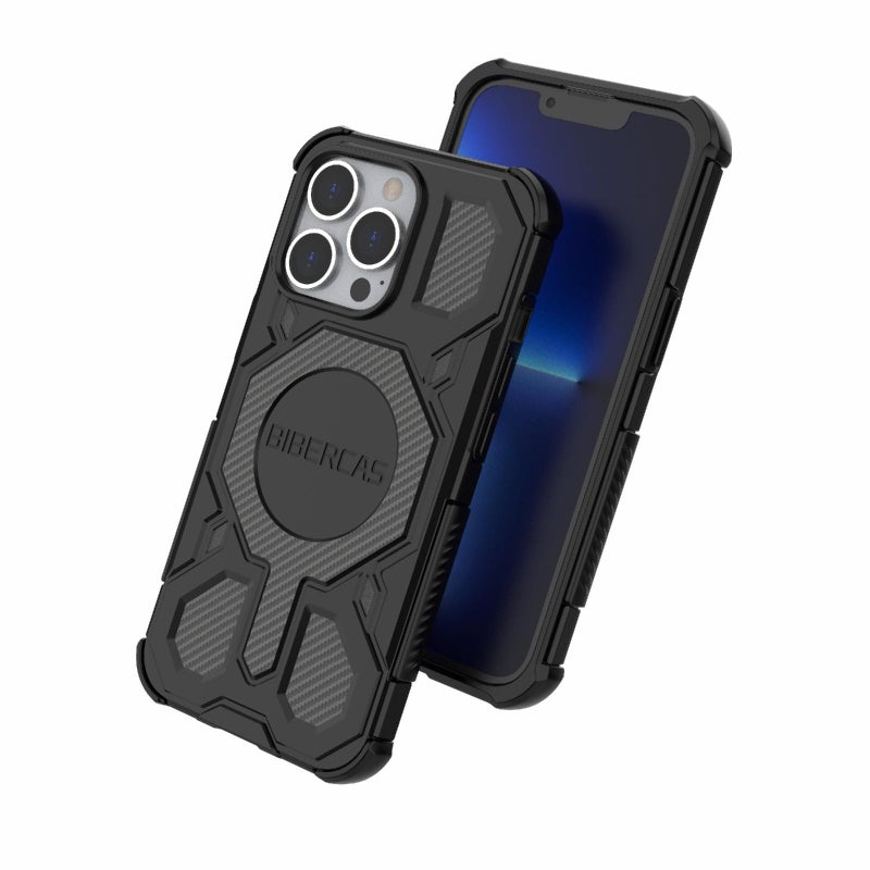 BIBERCAS For Iphone 13 Pro Real Color Series Magsafe Shockproof Phone Case(Black) - Image 3