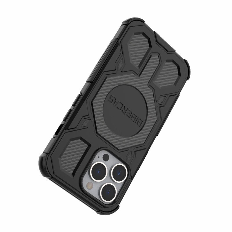 BIBERCAS For Iphone 13 Pro Real Color Series Magsafe Shockproof Phone Case(Black) - Image 4