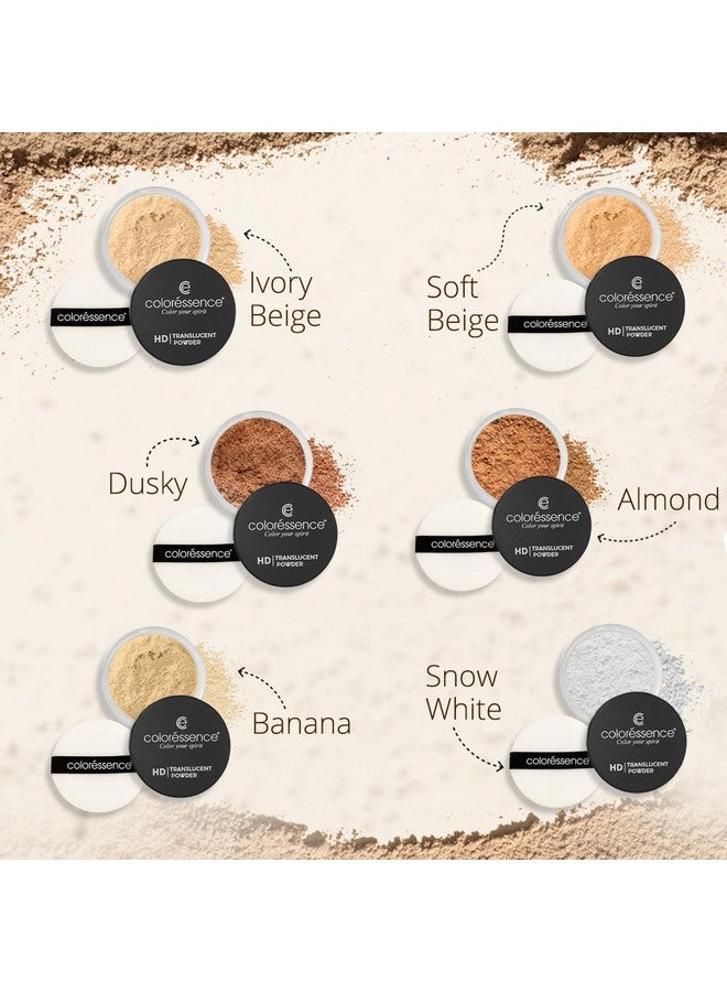 كالرسينس بودرة سائبة شفافة عالية الجودة لتثبيت المكياج | خفيفة الوزن ودقيقة للغاية | تركيبة خالية من الزيوت | عاجي - 10 جرام - Image 2