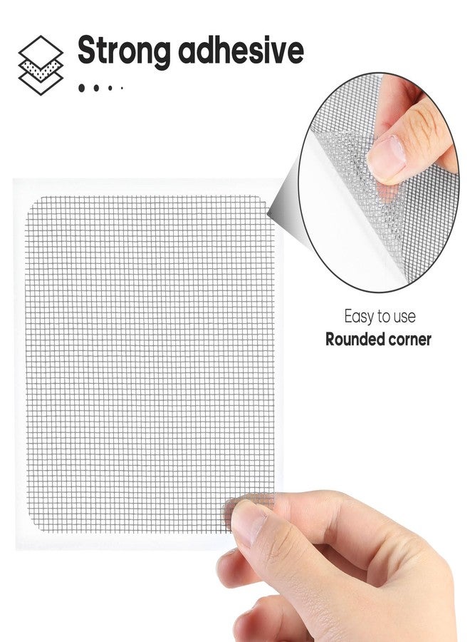 Secopad Grey Window Screen Repair Kit, 14 PCS Screen Patch Repair Tape for Mesh Window Screen Door Repair, Strong Adhesive Fiberglass Screen Repair, Multiple Sizes - Image 5