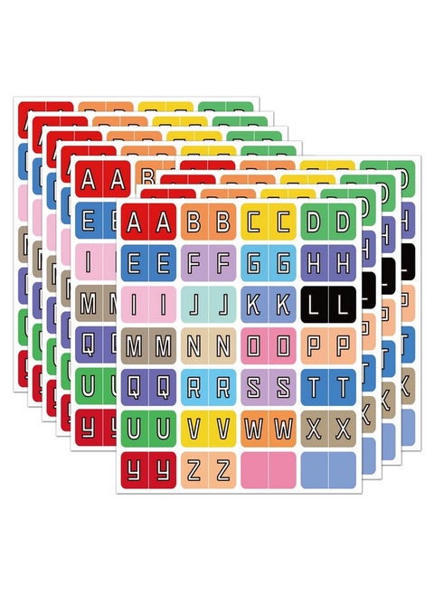 Alphabet A To Z 26 Letters Index File Folder Labels Multicolor Alphabet Tabs Color Coded A To Z Tab Dividers Stickers Alphabet Letters Teacher Supplies Stickers For Classroom Book Organizing 560 Pcs