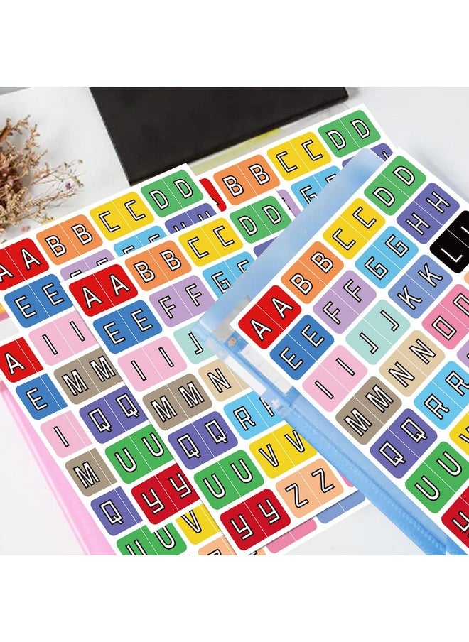 Well Tile - Alphabet A To Z 26 Letters Index File Folder Labels Multicolor Alphabet Tabs Color Coded A To Z Tab Dividers Stickers Alphabet Letters Teacher Supplies Stickers For Classroom Book Organizing 560 Pcs - Image 1