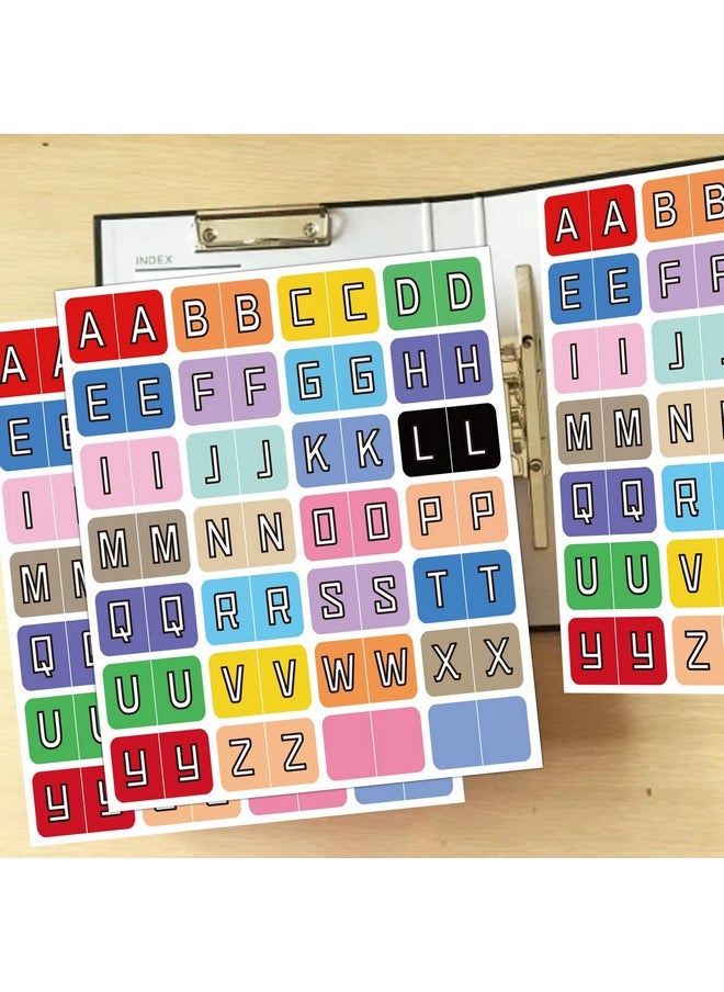Well Tile - Alphabet A To Z 26 Letters Index File Folder Labels Multicolor Alphabet Tabs Color Coded A To Z Tab Dividers Stickers Alphabet Letters Teacher Supplies Stickers For Classroom Book Organizing 560 Pcs - Image 1