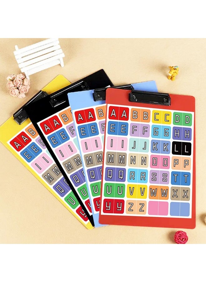 Well Tile - Alphabet A To Z 26 Letters Index File Folder Labels Multicolor Alphabet Tabs Color Coded A To Z Tab Dividers Stickers Alphabet Letters Teacher Supplies Stickers For Classroom Book Organizing 560 Pcs - Image 1