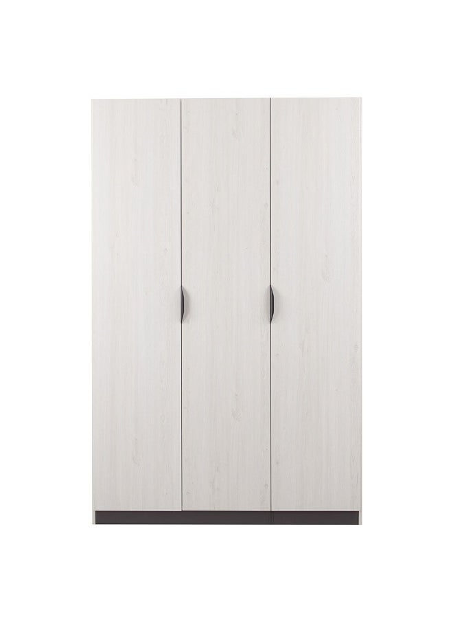 DANUBE HOME Pletora 3 Door Wardrobe With Mirror Inside Sturdy Closet Clothes Storage Cupboard Modern Design Space Saving Swing Door Cabinet For Bedroom L136.6Xw59.5Xh216Cm - Grey Oak  - Image 1