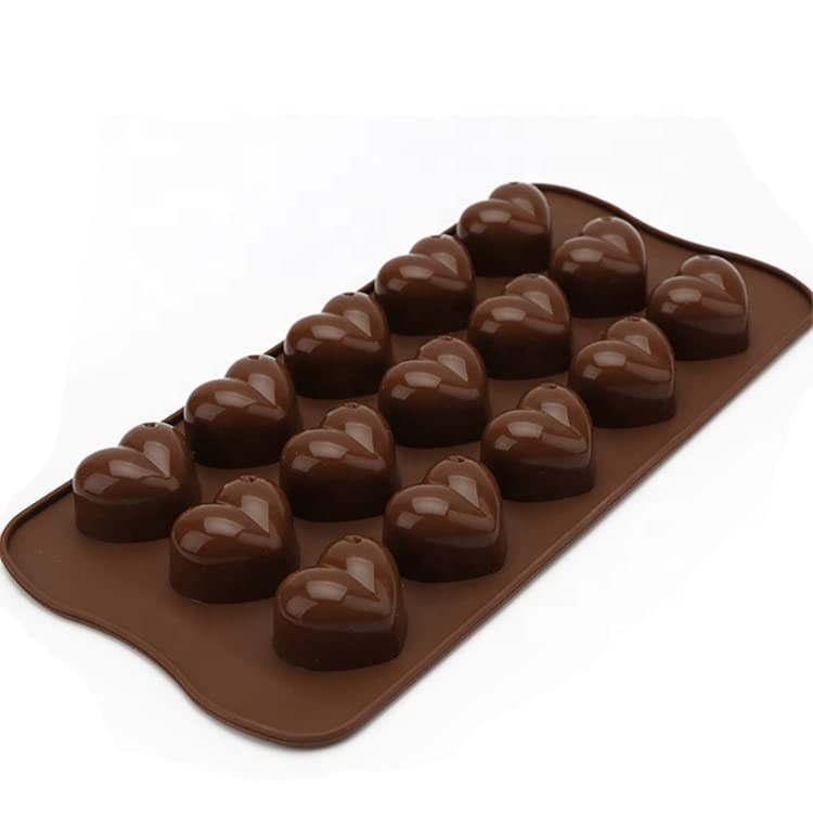 Jades Heart Chocolate Silicone Mould 15 Cavity - Image 1