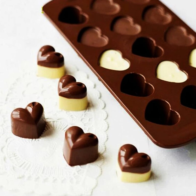 Jades Heart Chocolate Silicone Mould 15 Cavity - Image 5