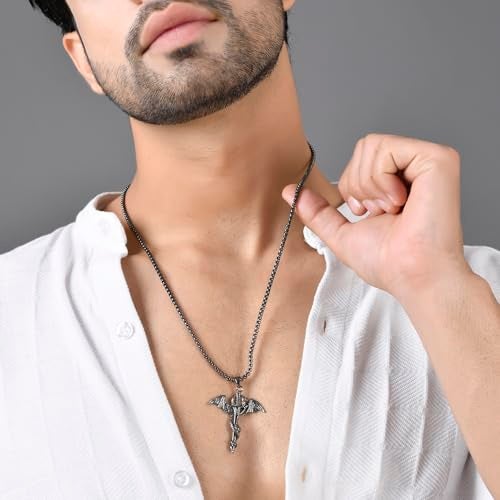 VOYLLA Eclipse Enigmatic Black Dragon Mens Pendant, Black Pendant For Men, Gift For Men, Classic, Trendy, Anniversary Gift For Husband, Birthday Gift, Everyday Wear - Image 3