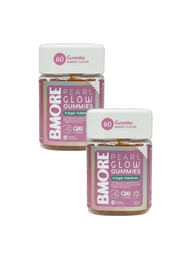 بي مور بيرل جلو مع الكولاجين  بنكهة المانجو – 60 قطعة حلوى – عبوتان - Image 1