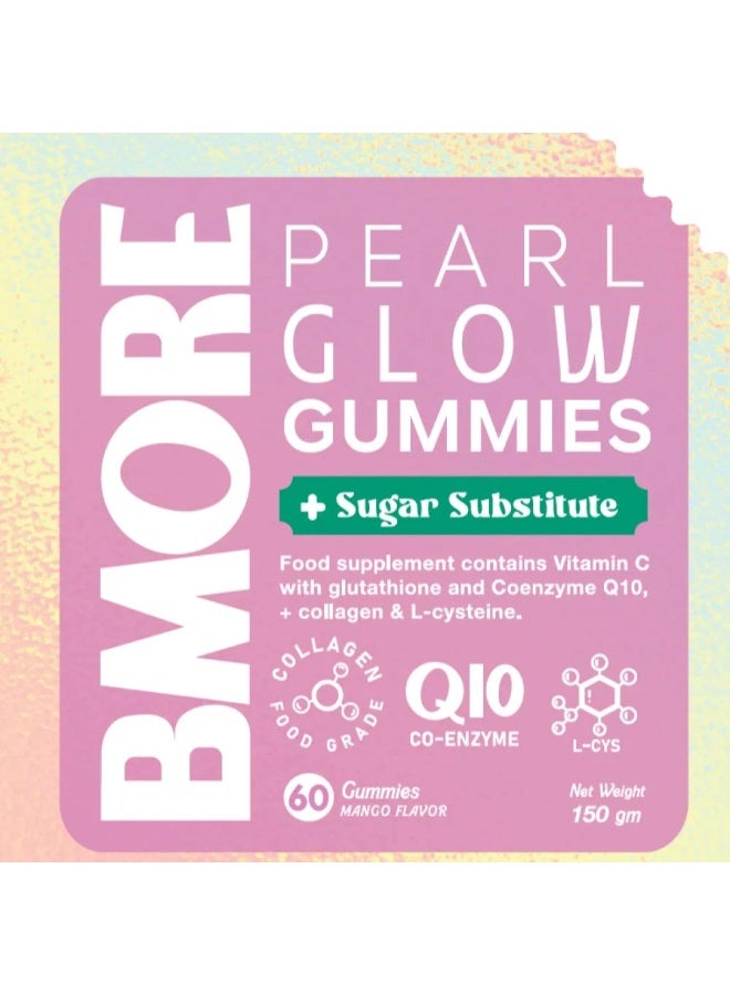 بي مور بيرل جلو مع الكولاجين  بنكهة المانجو – 60 قطعة حلوى – عبوتان - Image 4