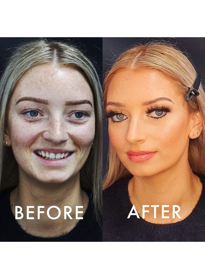 Klara Cosmetics لوحة 3 درجات بلاشر كونتور ظلال عيون هايلايتر كورال لامع مطفي تدوم طويلاً 100% صبغة لون - Image 3