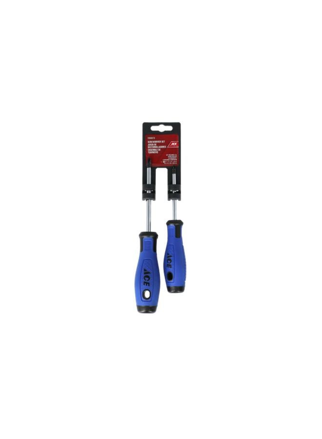 ACE 2-Piece Durable Break Resistant Pozi Tip Screwdriver Set Multicolor YF-SS42  - Image 1