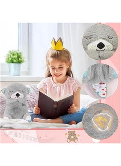 Gonice Breathing Otter, Soothe 'N Snuggle Otter with Breathing Movements and Music, Baby Breathing Soothing Otter Plush Doll, Music Sleep Companion, Sleep Aid（brown）  - Image 4