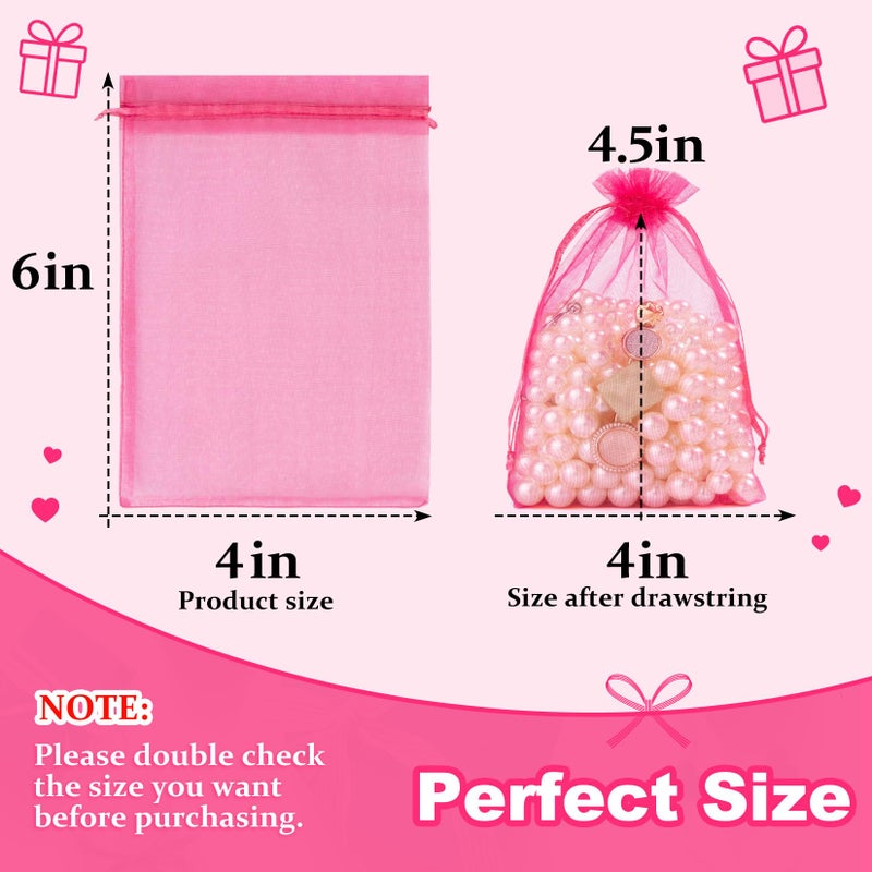 Crweety 50 Pack 4X6 Inch Assorted Color Organza Bags  Vibrant Mix Of 10 Colors Mesh Gift Bags For Wedding Favors  Birthday Party Favor  Candy Jewelry Sachet Packaging & Holiday Gifts - Image 2