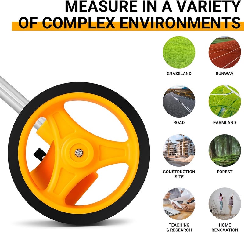 DEKOPRO Measuring Wheel, Measures Up To 99,999 Ft Compact Wheel With Carrying Bag,4-Inch - Image 3