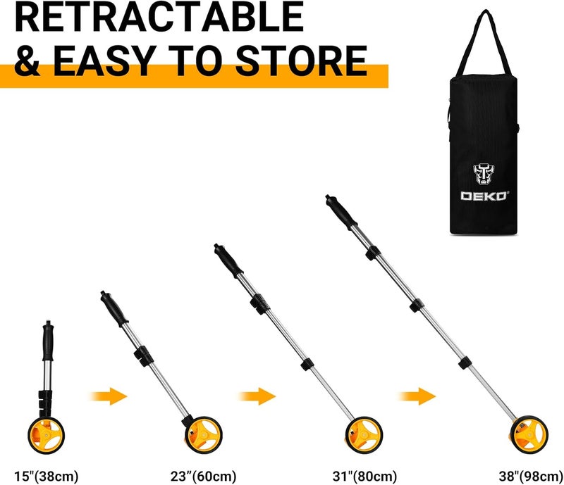 DEKOPRO Measuring Wheel, Measures Up To 99,999 Ft Compact Wheel With Carrying Bag,4-Inch - Image 5