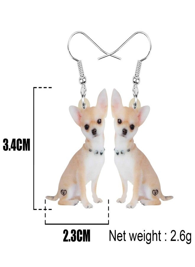 NEWEI Acrylic Chihuahua Collor Dog Earrings Dangle Drop For Women Animals Pet Jewelry Gift Charm - Image 5