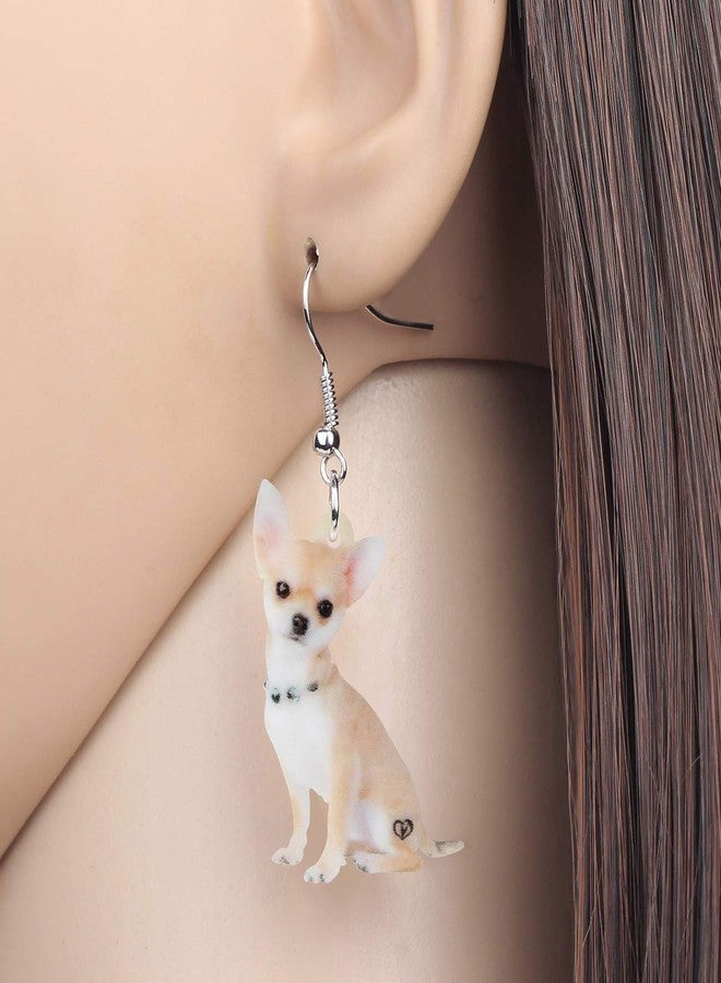 NEWEI Acrylic Chihuahua Collor Dog Earrings Dangle Drop For Women Animals Pet Jewelry Gift Charm - Image 2