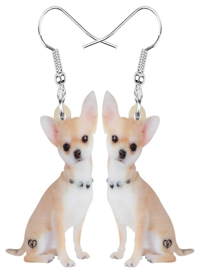 NEWEI Acrylic Chihuahua Collor Dog Earrings Dangle Drop For Women Animals Pet Jewelry Gift Charm - Image 1