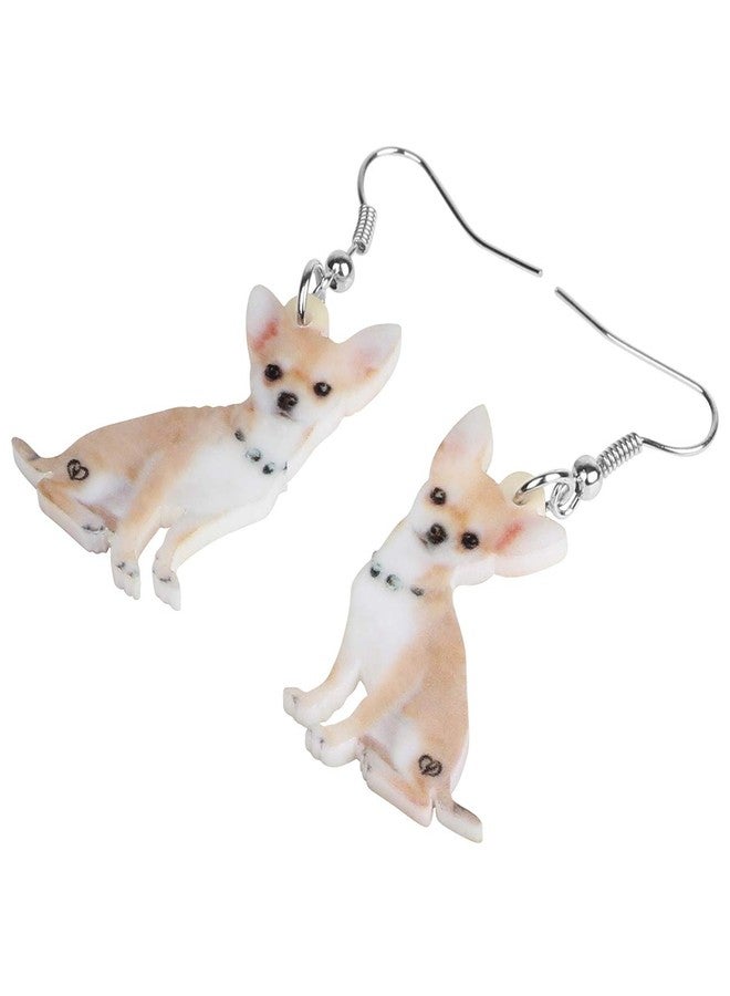 NEWEI Acrylic Chihuahua Collor Dog Earrings Dangle Drop For Women Animals Pet Jewelry Gift Charm - Image 3