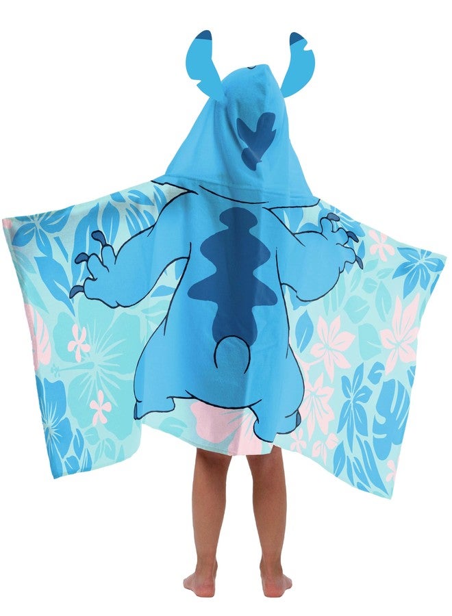 Jay Franco Disney Lilo & Stitch Hooded Bath Towel - Measures 22 x 51 Inches - Soft & Cozy Kids Cotton Pool/Beach Towel - Image 1