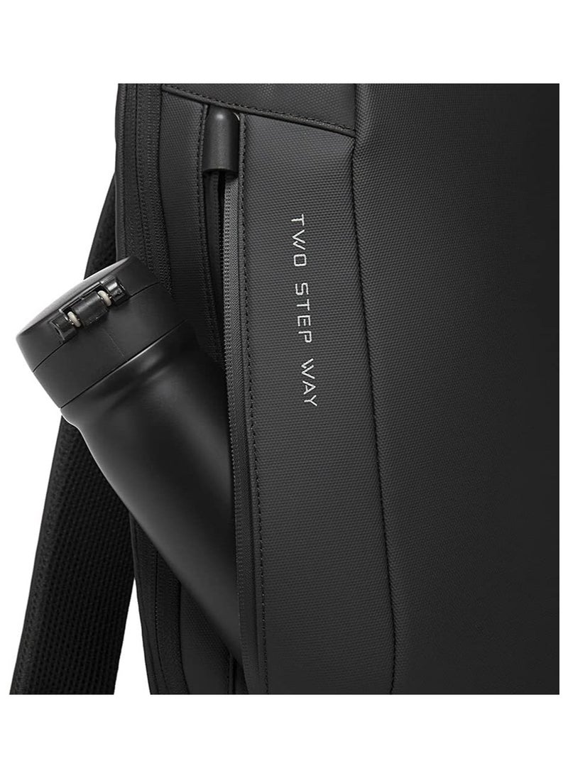 BANGE - Smart Trendy Heavy Duty Oxford Waterproof Anti-Theft USB Backpack 15.6 Inch for Daily Business Travel College Schools Grey, gray - Image 1