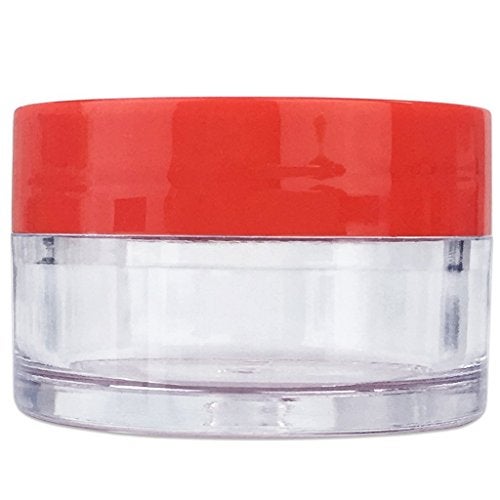 Pana Beauticom 20 gram/20ml Empty Clear Small Round Travel Container Jar Pots with Lids for Make Up Powder, Eyeshadow Pigments, Lotion, Creams, Lip Balm, Lip Gloss, Samples (12 Pieces, Red) - Image 4