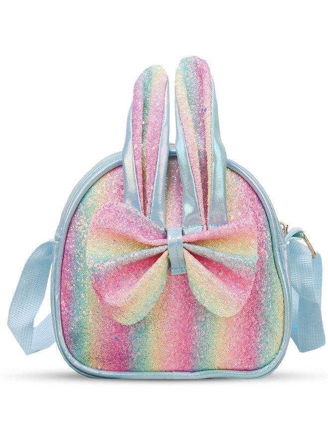 ADSON Holographic Rainbow Shade Crossbody Bag Tie Bow Fix Sequins Purse Cute Shoulder Bag Coin Purse Handbag Cute Tote Girl Messenger Girl Child Tote Wallet kids Crossbody Bag(Tie Bow Multi Colour) - Image 1