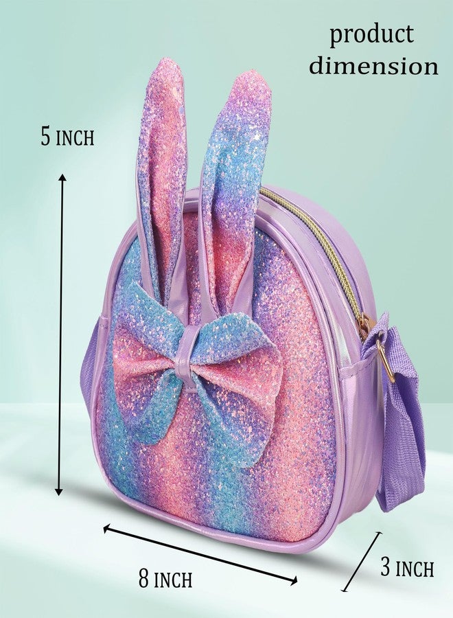 ADSON Holographic Rainbow Shade Crossbody Bag Tie Bow Fix Sequins Purse Cute Shoulder Bag Coin Purse Handbag Cute Tote Girl Messenger Girl Child Tote Wallet kids Crossbody Bag(Tie Bow Multi Colour) - Image 3