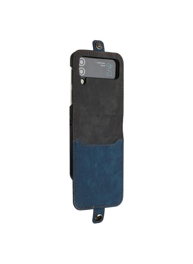 اس-توب جراب لهاتف Samsung Galaxy Z Flip 3 5G جراب هاتف جلدي مزدوج الطي مع مشبك جانبي - Image 1