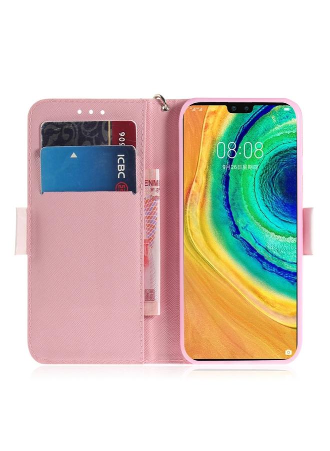 اس-توب جراب لهاتف Huawei Mate 30 / 5G، جراب جلدي PU قابل للطي أفقيًا برسومات ملونة ثلاثية الأبعاد مع حامل وفتحات للبطاقات ومحفظة - Image 4