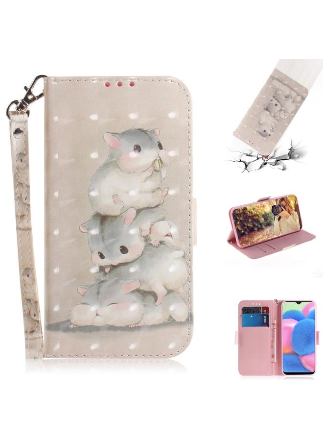 اس-توب جراب لهاتف Huawei Mate 30 / 5G، جراب جلدي PU قابل للطي أفقيًا برسومات ملونة ثلاثية الأبعاد مع حامل وفتحات للبطاقات ومحفظة - Image 1