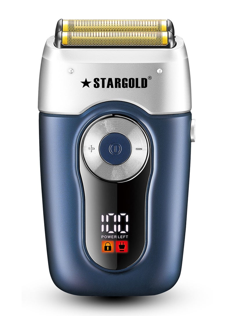 Stargold Professional Rechargeable Electric Shaver, Advanced Beard Trimmer System, Titanium Hypoallergenic Foils, High-Capacity Lithium Battery, 3 Second Travel Lock - Image 1