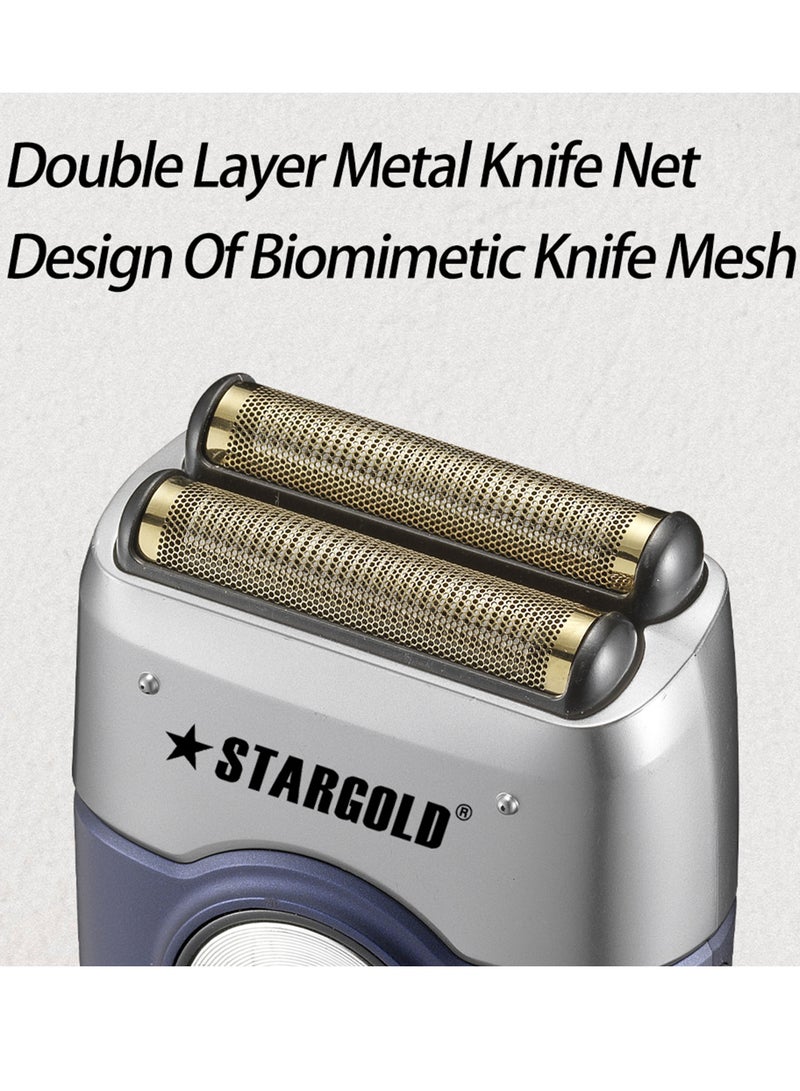 Stargold Professional Rechargeable Electric Shaver, Advanced Beard Trimmer System, Titanium Hypoallergenic Foils, High-Capacity Lithium Battery, 3 Second Travel Lock - Image 4
