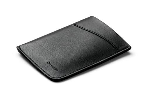 Bellroy Card Sleeve (Premium Leather Card Holder or Minimalist Wallet, Holds 2-8 Cards or Business Cards, Folded Note Storage) - BlackAsh - Image 1