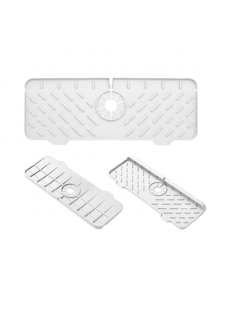 Silicone Faucet Draining Mat, Kitchen Sink Splash Guard, 1 Piece - Image 1