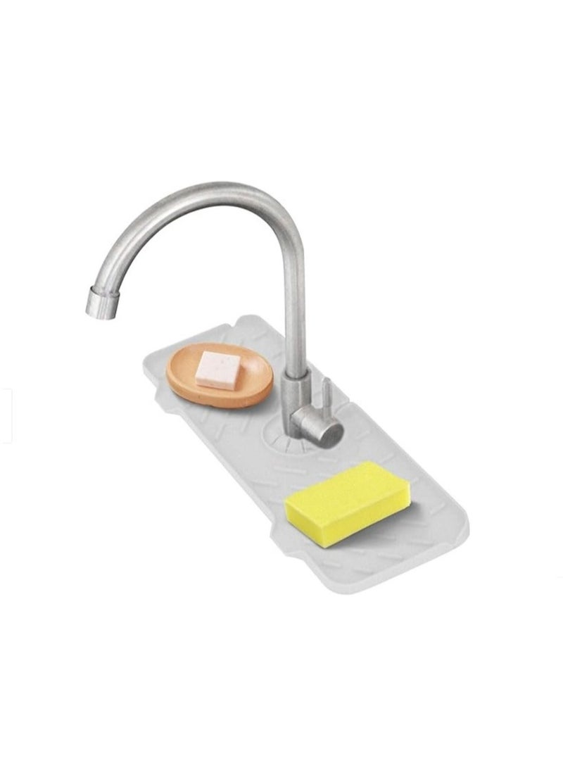 Silicone Faucet Draining Mat, Kitchen Sink Splash Guard, 1 Piece - Image 2